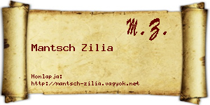 Mantsch Zilia névjegykártya